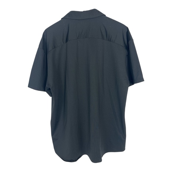 BYLT Sz XXL Button Shirt Black Premium Basics Executive Fit Short Sleeve Stretch - Picture 3 of 12